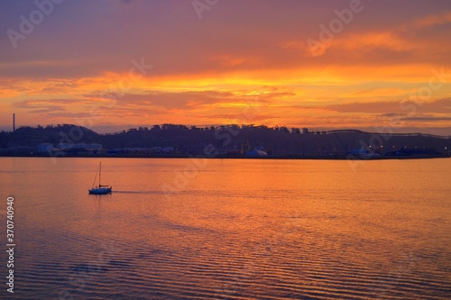 atardecer en el mar