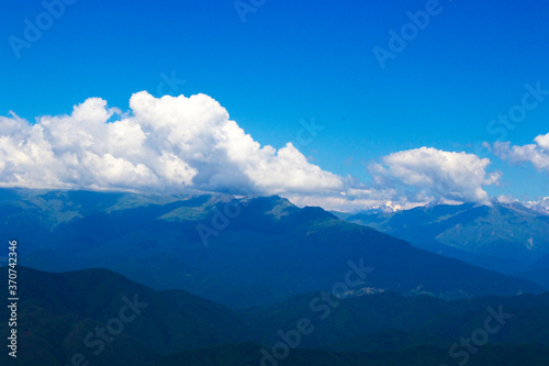 Mountains landscape and view in Racha, Georgia