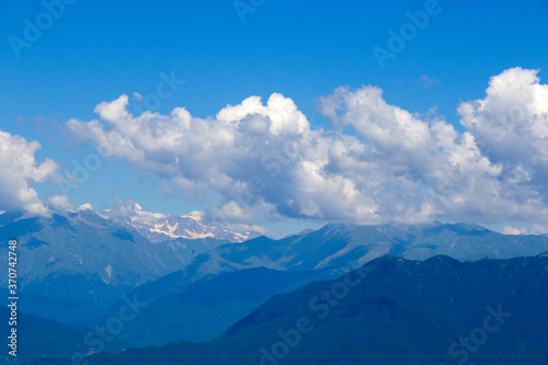 Mountains landscape and view in Racha, Georgia