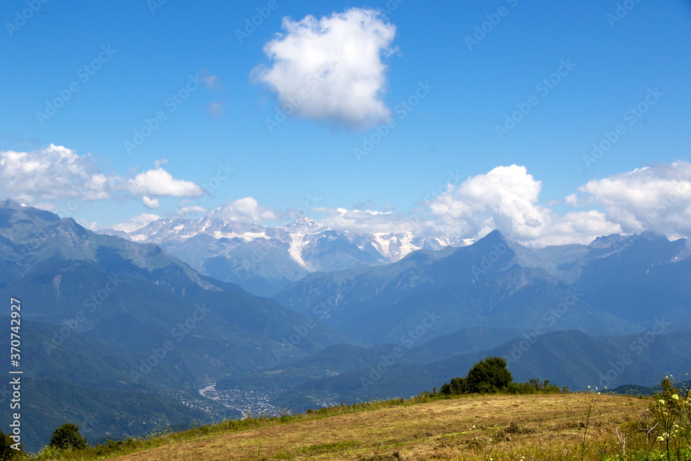 Mountains landscape and view in Racha, Georgia