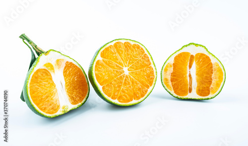 Fototapeta Naklejka Na Ścianę i Meble -  Fresh oranges on white background