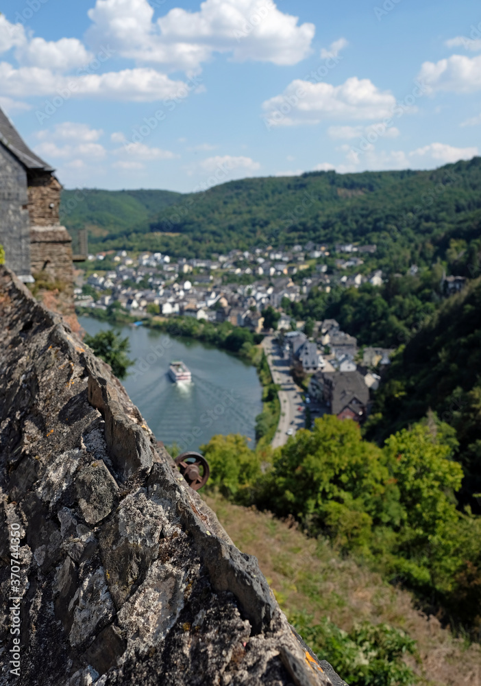 View over the city of Cochem in the Mosel region of Germany
