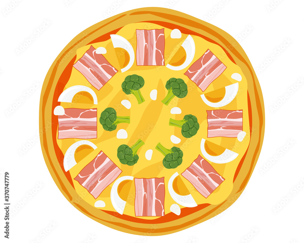 ベーコンエッグピザのベクターイラスト Stock Vector Adobe Stock ベーコンエッグピザのベクターイラスト Stock Vector Adobe Stock