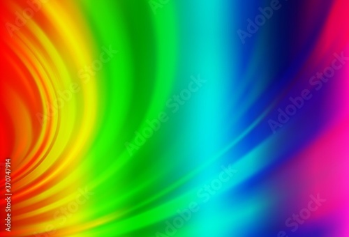Light Multicolor, Rainbow vector pattern with liquid shapes.