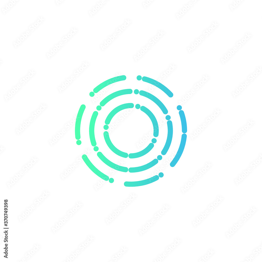 Isolated dotted circle technology icon. Letter O with Dots and Lines logotype,Fast Speed, Delivery, Digital and Technology for your Corporate identity. Isolated dotted circle technology icon. Letter O with Dots and Lines logotype,Fast Speed, Delivery, Digital and Technology for your Corporate identity.
