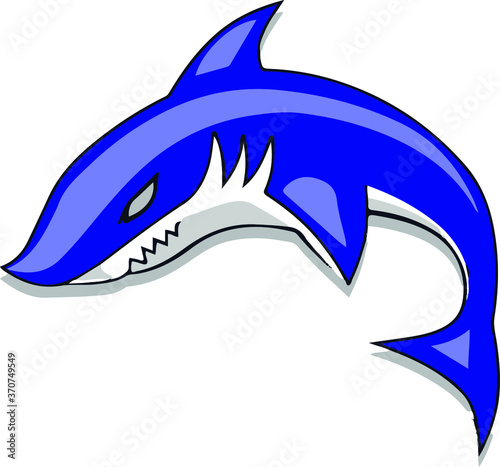 Blue shark For making logos and illustrations