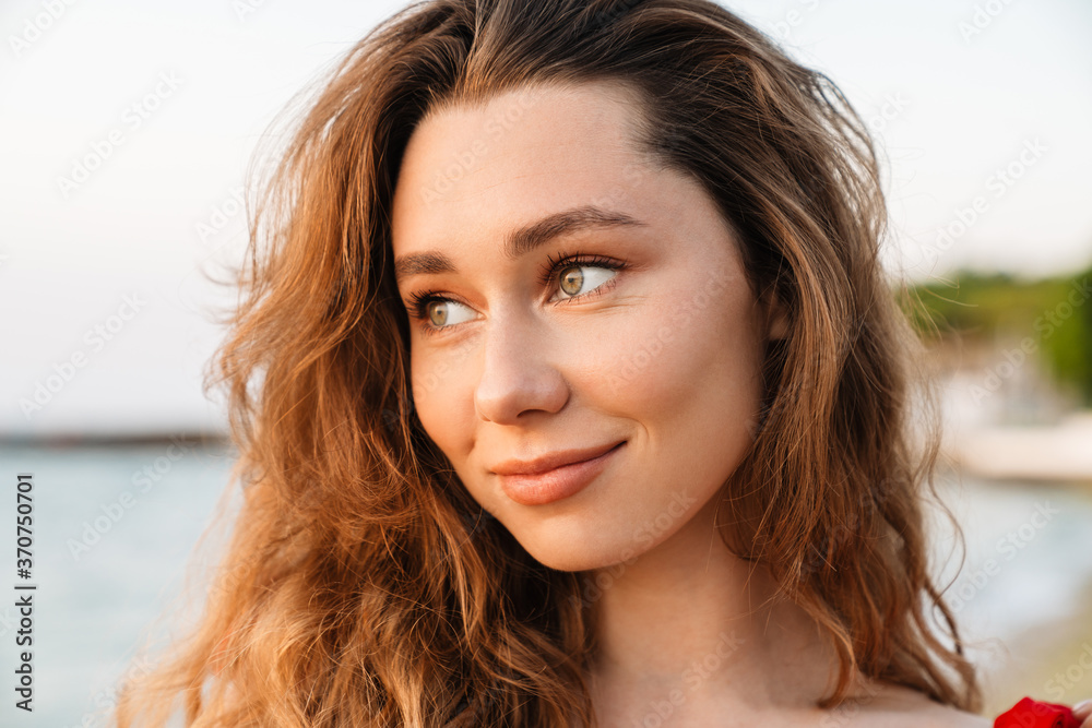Beautiful smiling young woman wearing bikini Beautiful smiling young woman wearing bikini