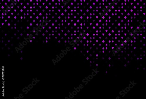 Dark Purple vector template with poker symbols.