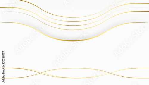 White and golden wavy background luxury clean modern, Vector 