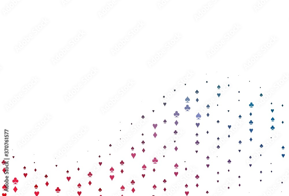 Light Blue, Red vector texture with playing cards. Light Blue, Red vector texture with playing cards.