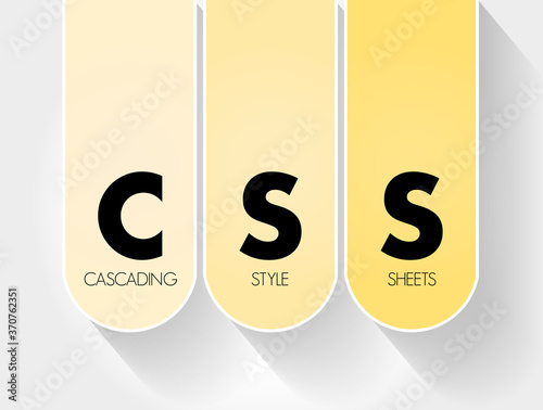 CSS - Cascading Style Sheets acronym, technology concept background