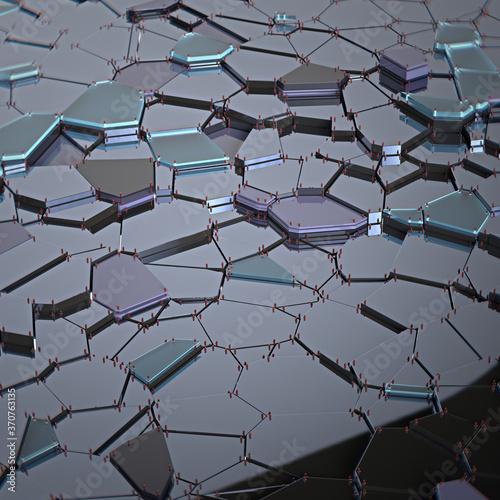 broken glass with sharp pieces over black background