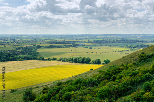 A section of vew from Dunstable Downs in UK summer photo