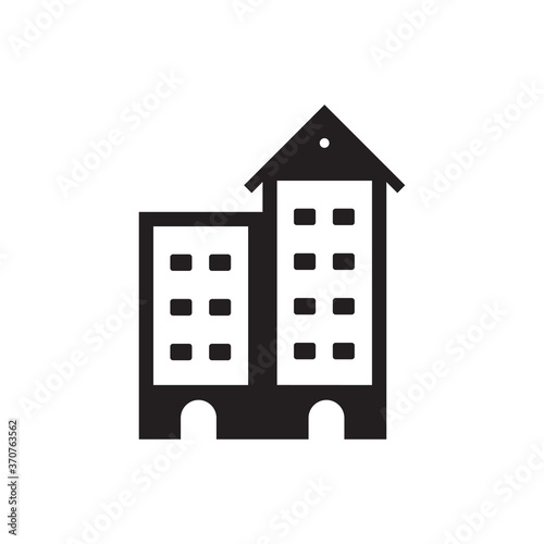 Building office icon black vector illustration
