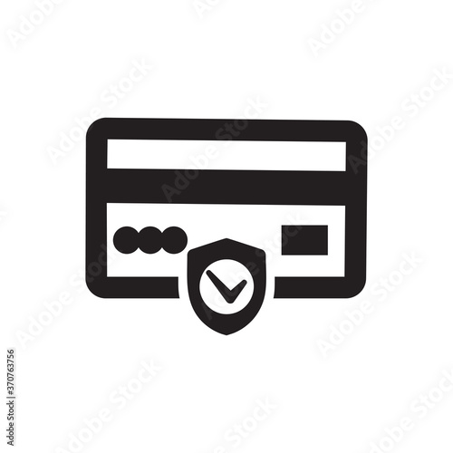 Secure payment icon black vector illustration