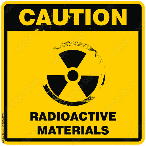 Caution, radioactive materials, sign vector