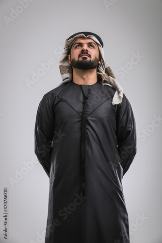 Arabic handsome man studio portraits photo