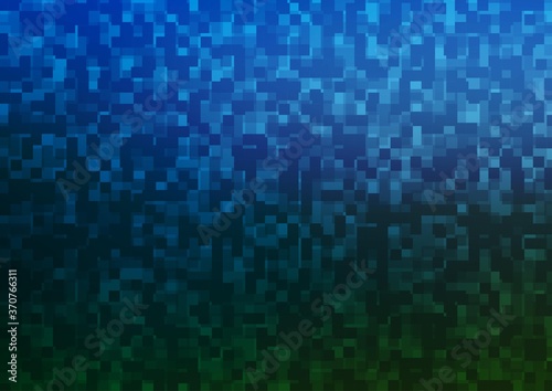 Light Blue, Green vector template with crystals, rectangles.