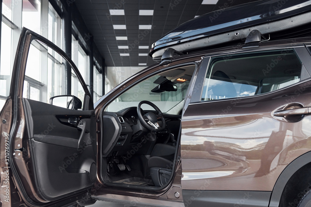 Modern new luxury automobile interior. Design and technology Modern new luxury automobile interior. Design and technology