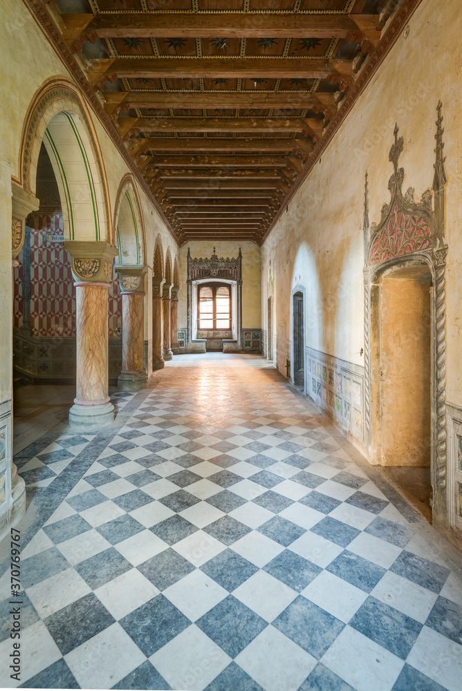 Interior of Castle in Italy