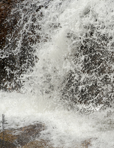 Lasir waterfall flowing in Lake Kenyir, Terengganu Malaysia.