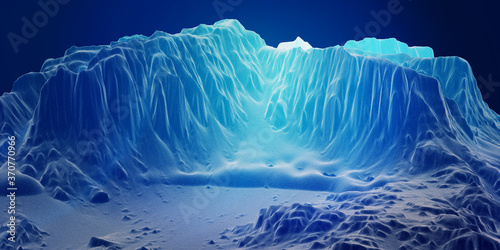 3d rendering of an glacier