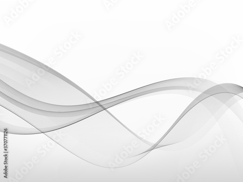 Abstract gray color wave design element. Grey wave. Gray smoke wave.