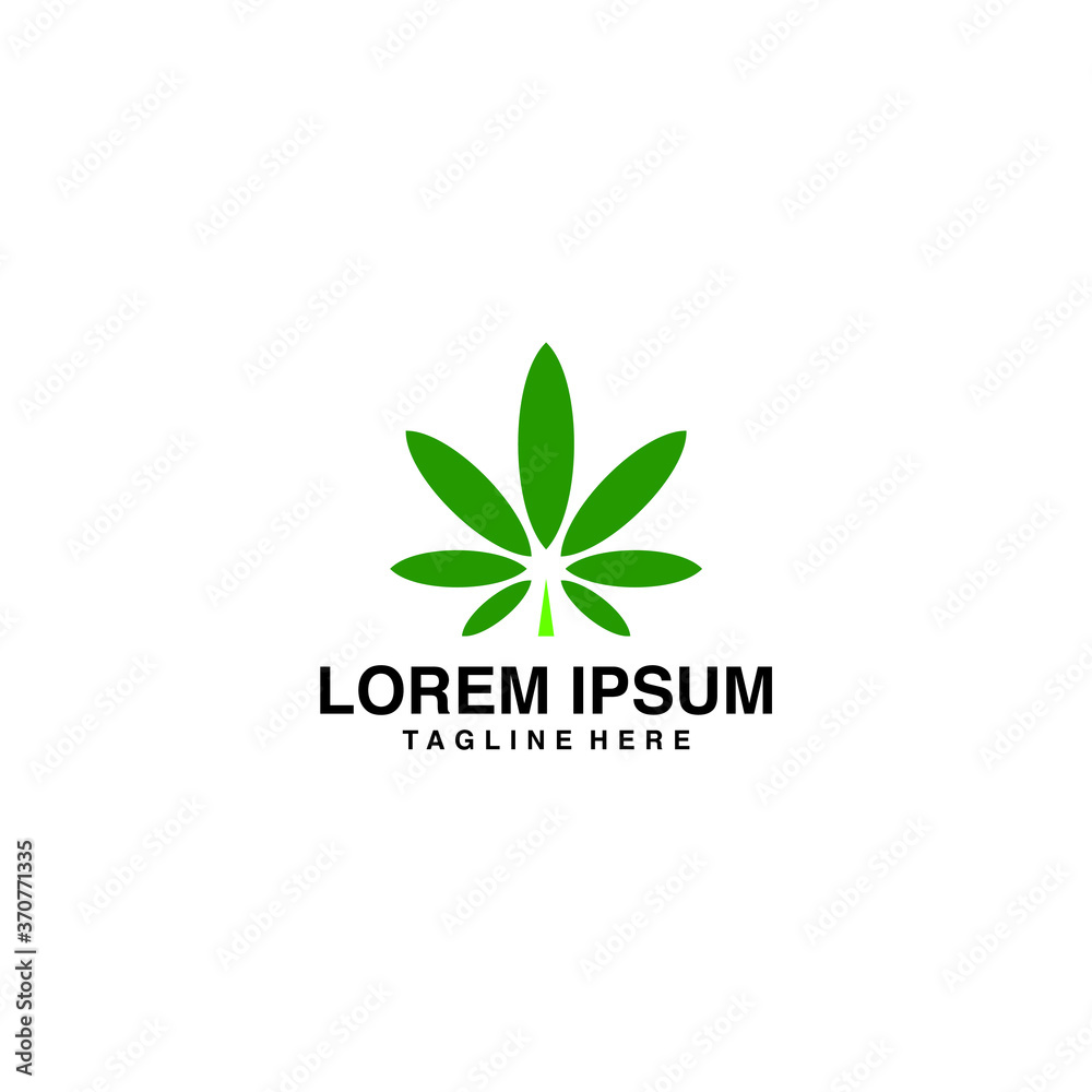 Cannabis Leaf Logo Vector Icon Illustration