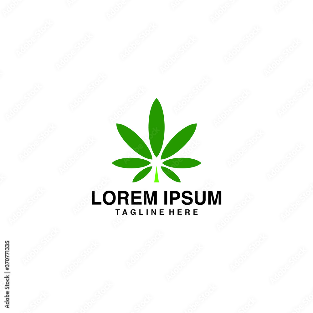 Cannabis Leaf Logo Vector Icon Illustration Cannabis Leaf Logo Vector Icon Illustration