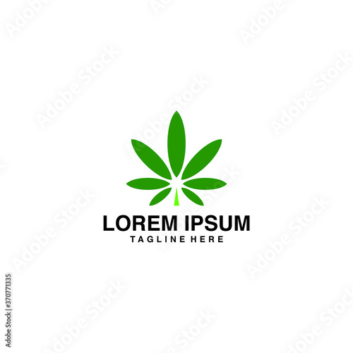 Cannabis Leaf Logo Vector Icon Illustration