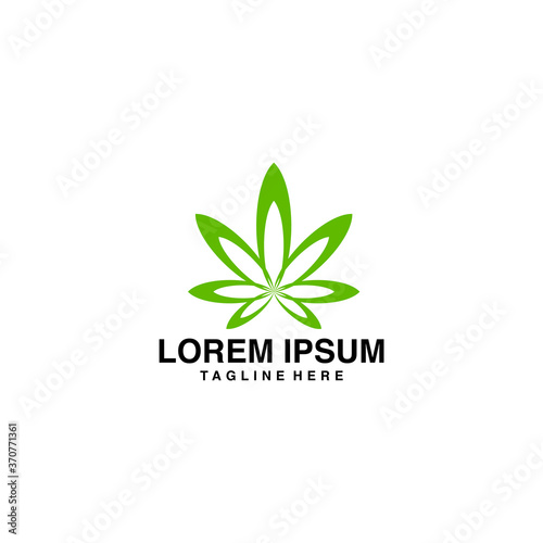 Cannabis Leaf Logo Vector Icon Illustration