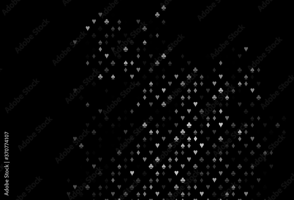 Dark Silver, Gray vector cover with symbols of gamble. Dark Silver, Gray vector cover with symbols of gamble.