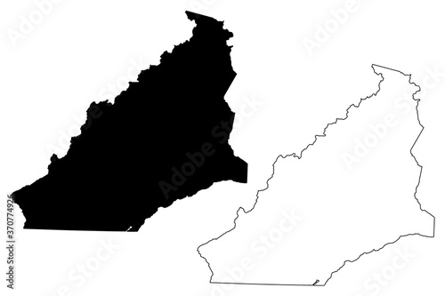 Bell County, Kentucky (U.S. county, United States of America, USA, U.S., US) map vector illustration, scribble sketch Bell map photo