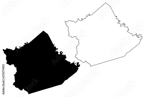 Bourbon County, Kentucky (U.S. county, United States of America, USA, U.S., US) map vector illustration, scribble sketch Bourbon map
