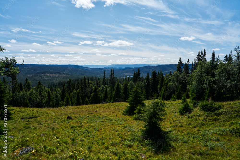 Beautiful view of the wild nature at the old homestead in Gol, Hallingdal, Norway. Beautiful view of the wild nature at the old homestead in Gol, Hallingdal, Norway.