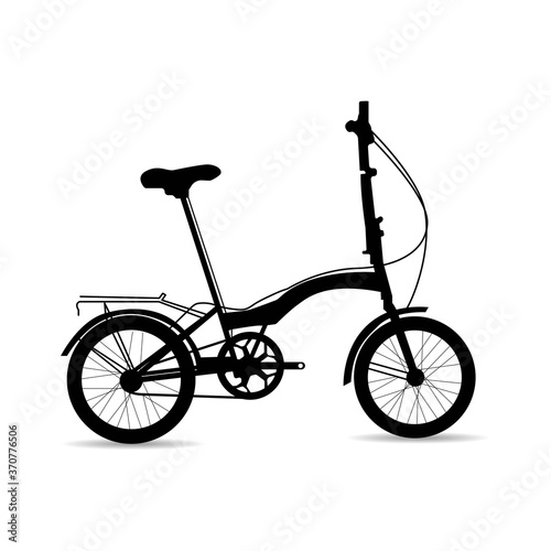Folding bike icon. Simple illustration of folding bike vector icon for web