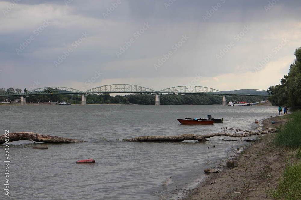 Maria Valeria bridge over Danube river in Sturovo, south Slovakia
