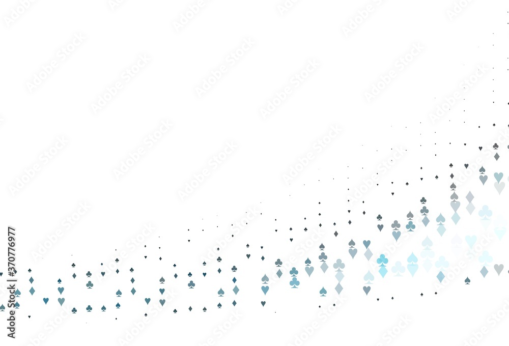 Light BLUE vector template with poker symbols. Light BLUE vector template with poker symbols.