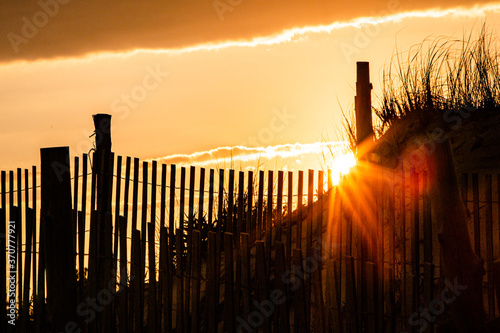 vibrant summer coastal sunset
