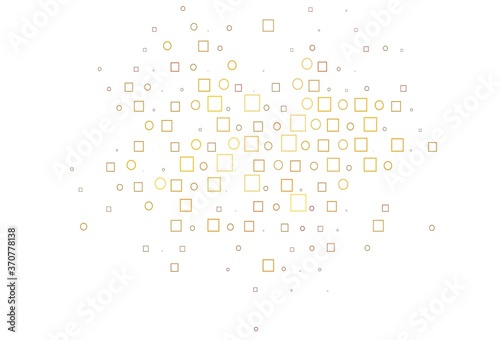 Light Orange vector cover with circles, cubes.
