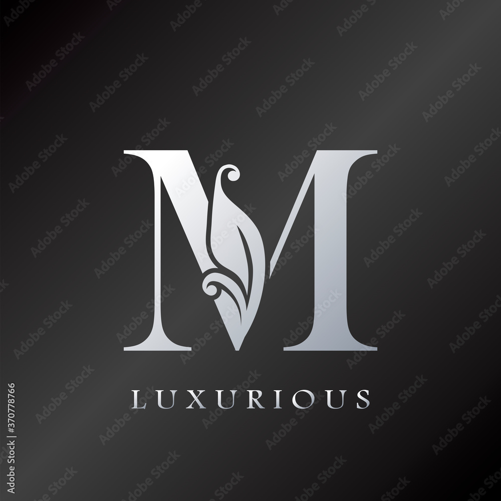 Monogram Initial Letter M Luxury Logo, vector design concept Stock ...