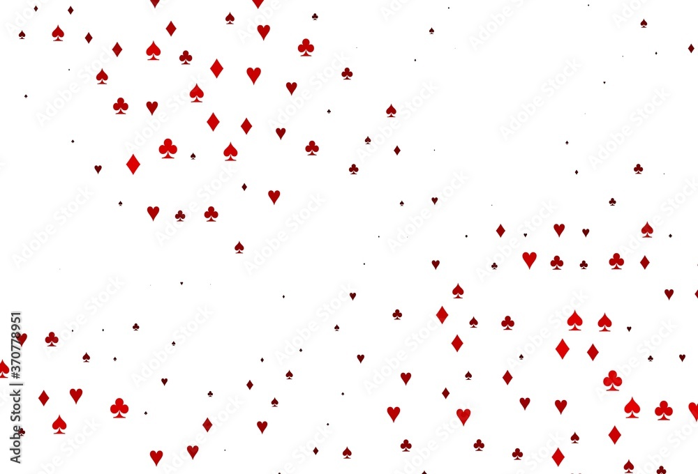 Light Red vector cover with symbols of gamble.