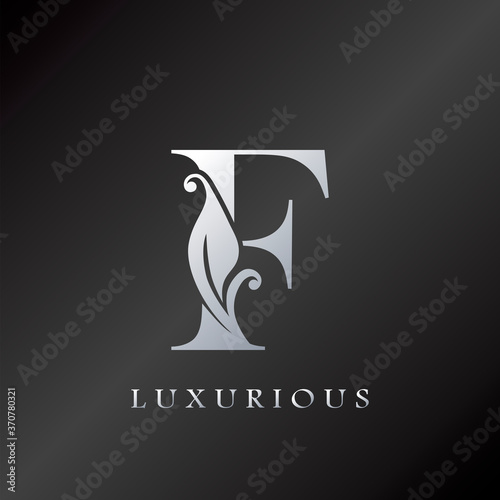 Monogram Initial Letter F Luxury Logo, vector design concept