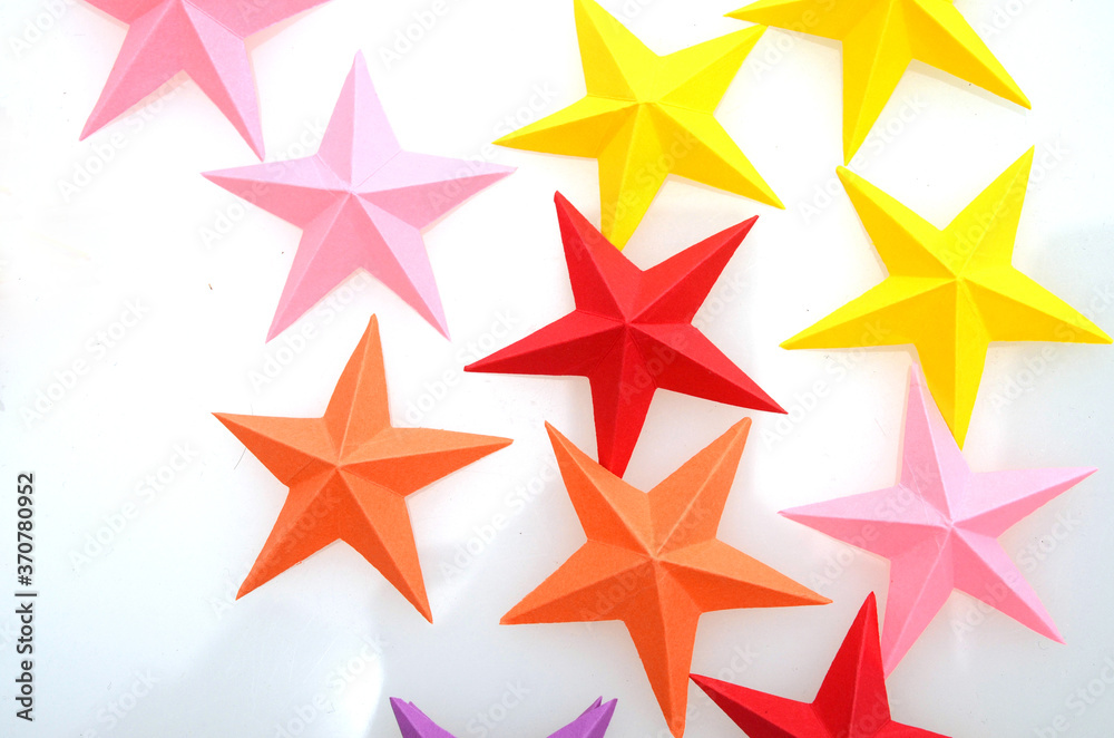 Origami paper stars decoration