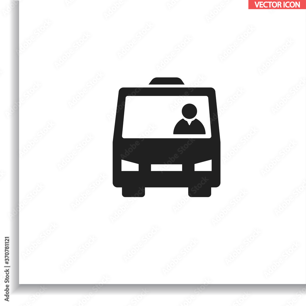 Bus  vector icon , lorem ipsum Flat design