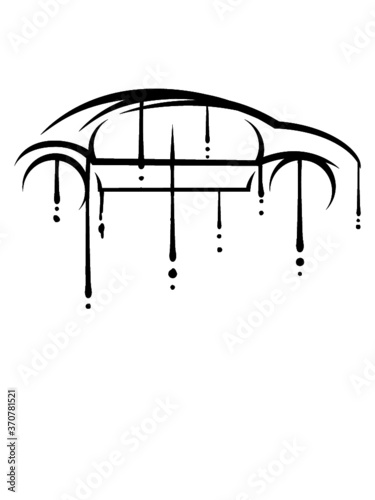 Graffiti Tropfen Auto Abstrakt Logo Design Führerschein fahren Fahrschule Clipart 