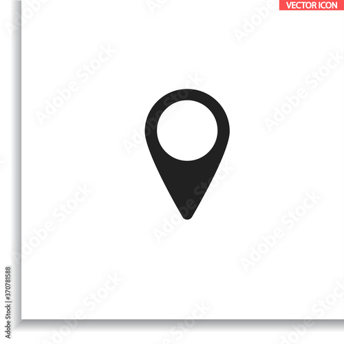 Map pin vector icon , lorem ipsum Flat design