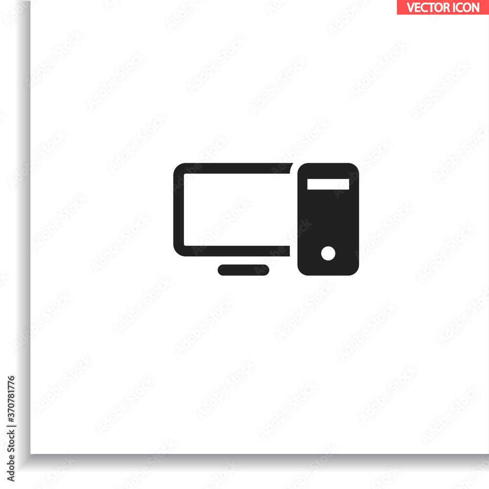 Computer vector icon , lorem ipsum Flat design Computer vector icon , lorem ipsum Flat design