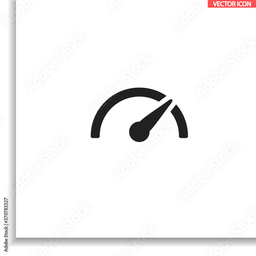 Speedometer  vector icon  , lorem ipsum Flat design