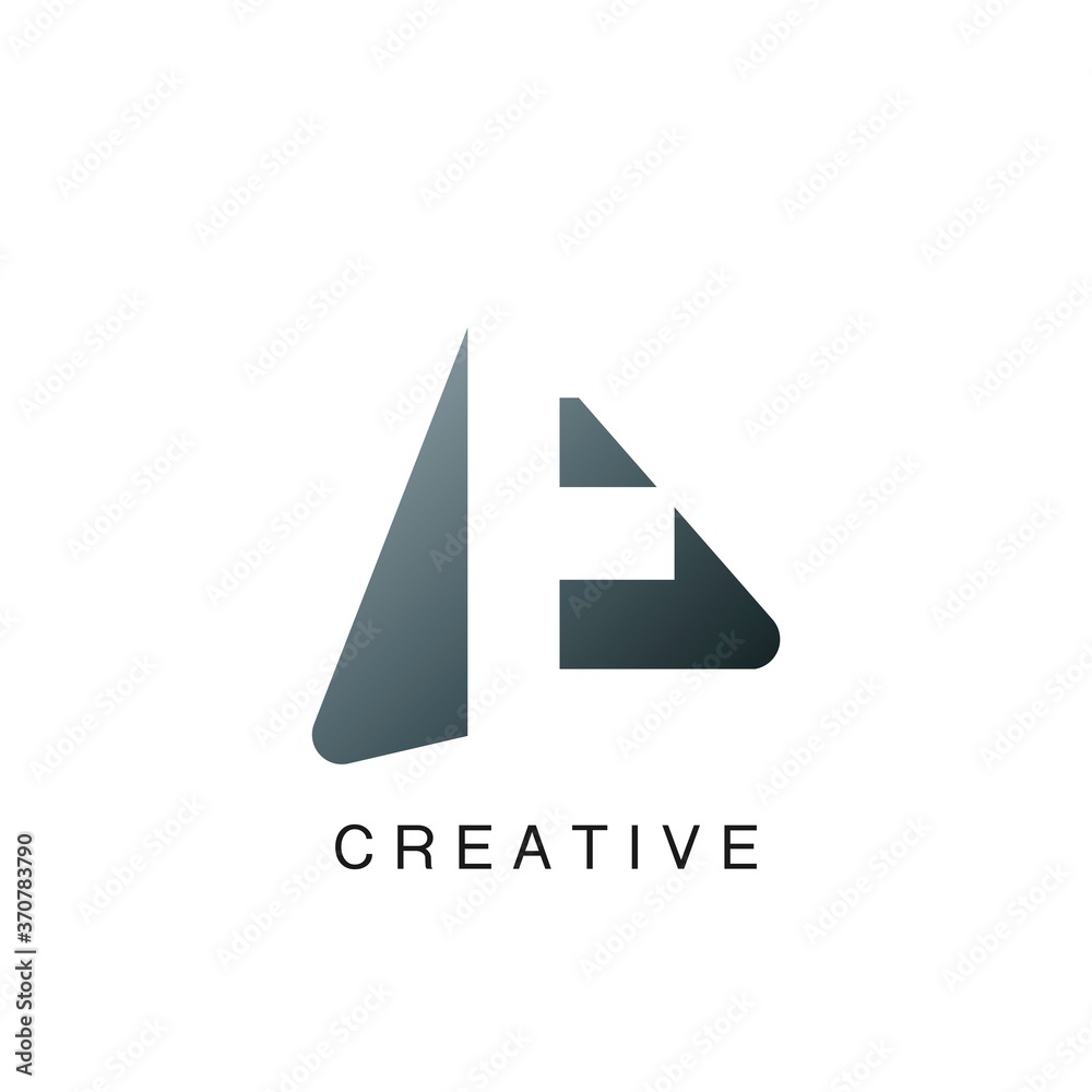 Abstract Techno Letter E Logo, negative space vector design concept Abstract Techno Letter E Logo, negative space vector design concept